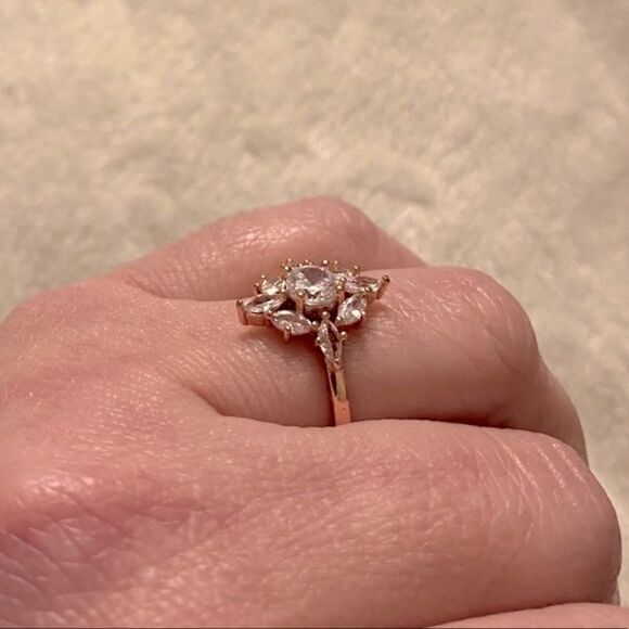 The Elizabeth gold filled white sapphire ring 6 - Picture 9 of 14